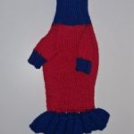 Suņu kleita sarkana ar tumši zilu thumbnail 1