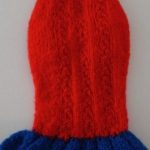 Suņu kleita sarkana ar tumši zilu thumbnail 2