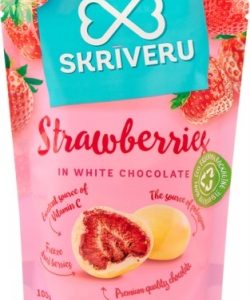 Zemenes baltajā šokolādē, 100 g