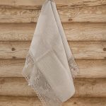 Lina dvielis 45x70cm (mežģīne – pelēki brieži) thumbnail 1