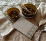 Lina dvielis 45x70cm ar pelēku lina mežģīni-zvaniņi thumbnail 3