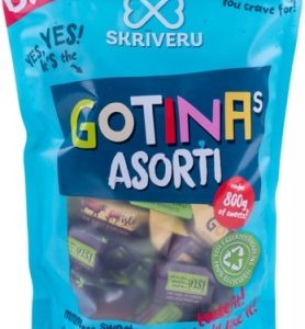 Piena konfekte "Skrīveru Gotiņa" asorti, lielpaka 800g
