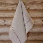 Lina dvielis 45x70cm ar bordobaltu tautisku lentu thumbnail 1