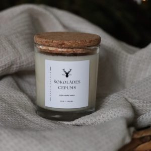 Sojas vaska svece - "Šokolādes cepums (caurspīdīga)"