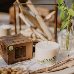 SOJAS VASKA SVECE AR CITRONZĀLES AROMĀTU (S)