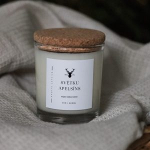 Sojas vaska svece - Svētku apelsīns (caurspīdīga)