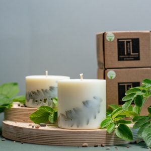 SOJAS VASKA SVECE AR CITRONZĀLES AROMĀTU (XL)