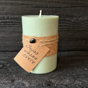 Dabīga sojas vaska svece 380 gr. - gaiši zaļa
