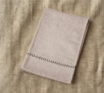 Lina dvielis 45x70cm ar pelēkzaļu tautisku lentu thumbnail 2