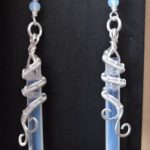 Sudraba auskari ar mēness akmeni thumbnail 1