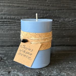 Dabīga sojas vaska svece 380gr. - zila