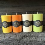 Dabīga rapšu vaska svece 320gr. orandžā krāsā thumbnail 3