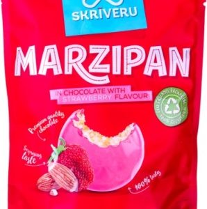 Marcipāns šokolādē ar zemeņu garšu 150g