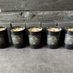 MG Līgatnes svece ar dzintara kristāliņiem 300gr. thumbnail 3