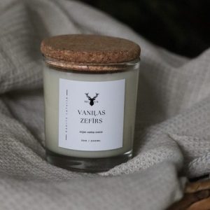 Sojas vaska svece - "Vaniļas zefīrs (caurspīdīga)"