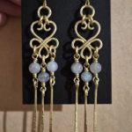 Misiņa auskari ar labradorītiem thumbnail 1